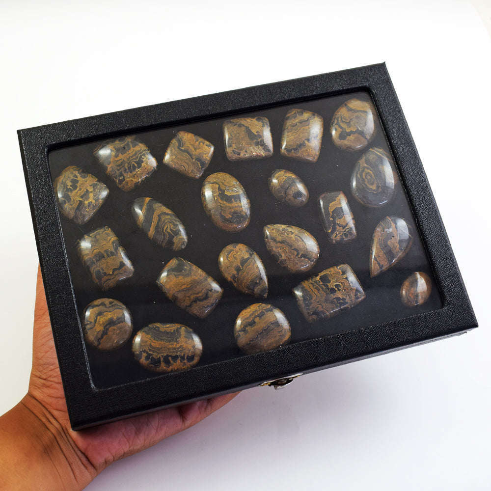 gemsmore:Genuine Pietresite Jasper Untreated Gemstone Cabochon Lot gemsmore:Genuine Pietresite Jasper Untreated Gemstone Cabochon Lot