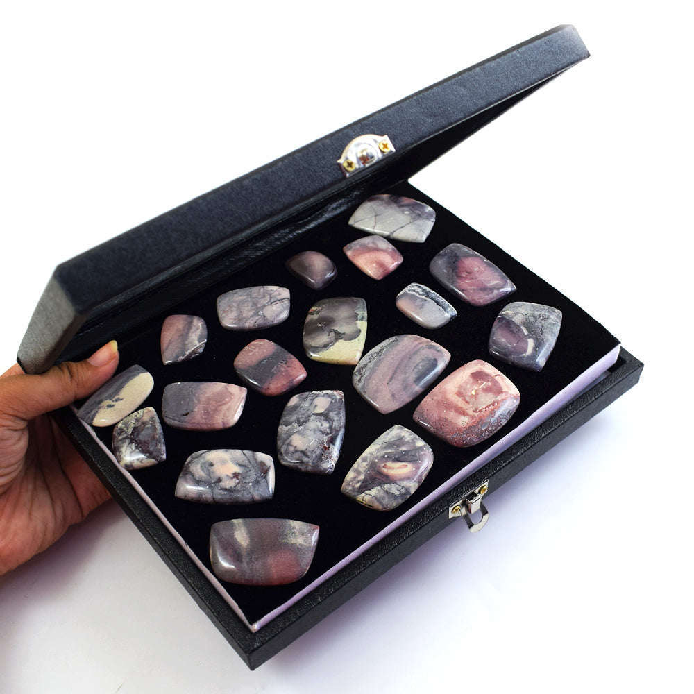 gemsmore:Genuine Porcelain Jasper  Untreated Gemstone Cabochon Lot gemsmore:Genuine Porcelain Jasper  Untreated Gemstone Cabochon Lot