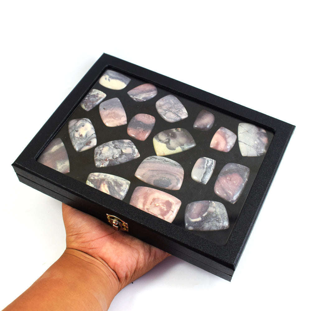 gemsmore:Genuine Porcelain Jasper  Untreated Gemstone Cabochon Lot gemsmore:Genuine Porcelain Jasper  Untreated Gemstone Cabochon Lot