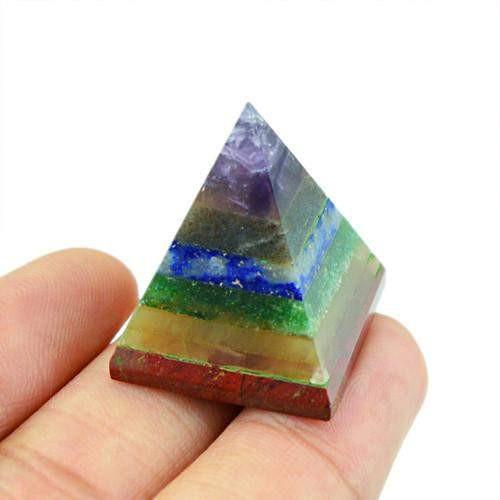 gemsmore:Genuine Seven Chakra Gems Healing Pyramid gemsmore:Genuine Seven Chakra Gems Healing Pyramid