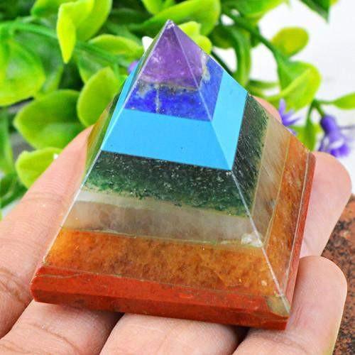 gemsmore:Genuine Seven Chakra Gems Healing Pyramid gemsmore:Genuine Seven Chakra Gems Healing Pyramid