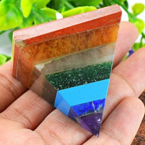 gemsmore:Genuine Seven Chakra Gems Healing Pyramid gemsmore:Genuine Seven Chakra Gems Healing Pyramid