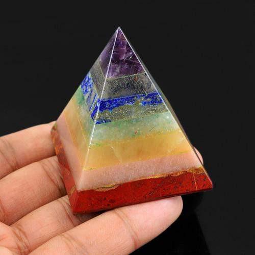 gemsmore:Genuine Seven Chakra Gems Pyramid - Superb gemsmore:Genuine Seven Chakra Gems Pyramid - Superb