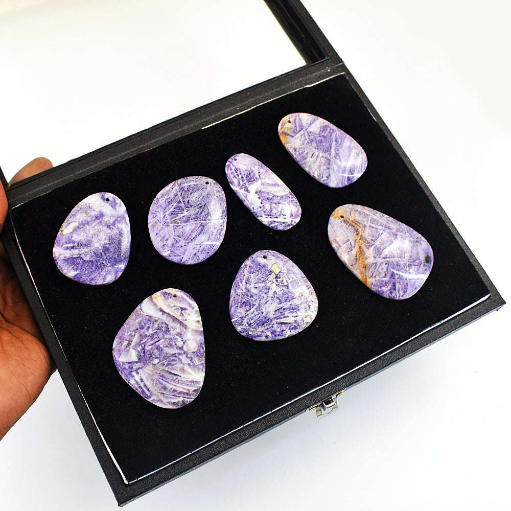 gemsmore:Genuine Stitchtite Untreated Gemstone Cabochon Lot gemsmore:Genuine Stitchtite Untreated Gemstone Cabochon Lot