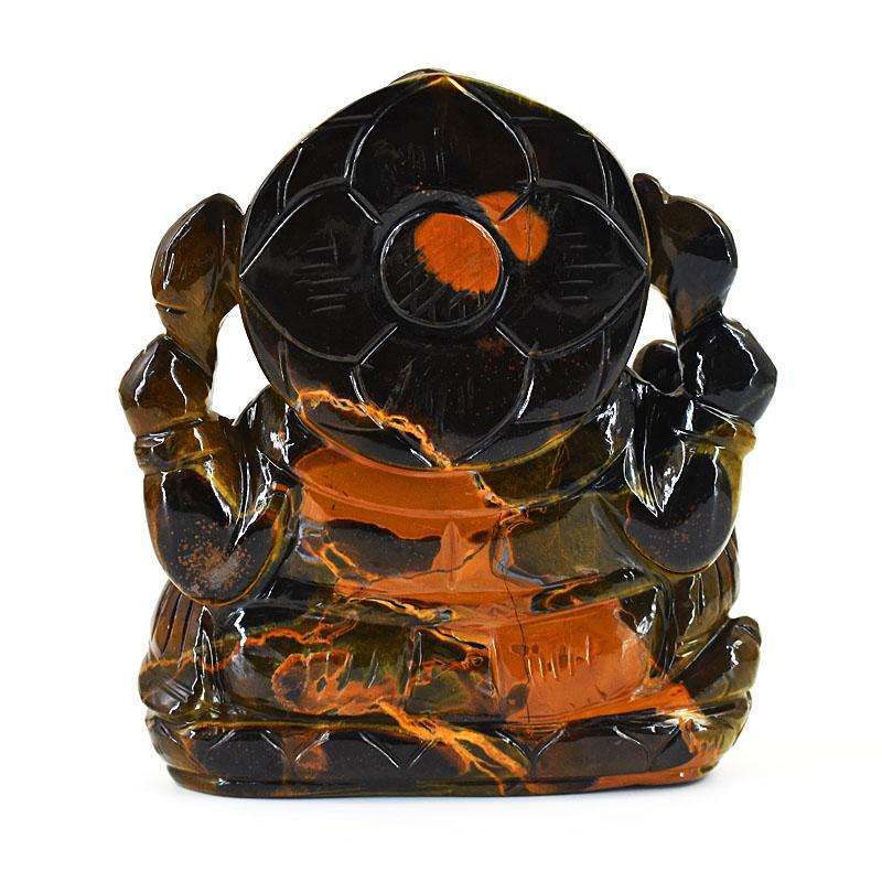 gemsmore:Genuine Tiger Eye Hand Carved Genuine Crystal Gemstone Carving Lord Ganesha gemsmore:Genuine Tiger Eye Hand Carved Genuine Crystal Gemstone Carving Lord Ganesha