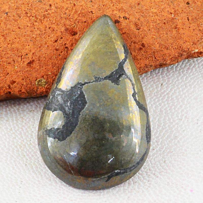 gemsmore:Golden Hematite Gemstone - Natural Pear Shape gemsmore:Golden Hematite Gemstone - Natural Pear Shape