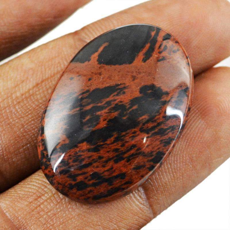 gemsmore:Mahogany Jasper Gemstone Natural Oval Shape gemsmore:Mahogany Jasper Gemstone Natural Oval Shape