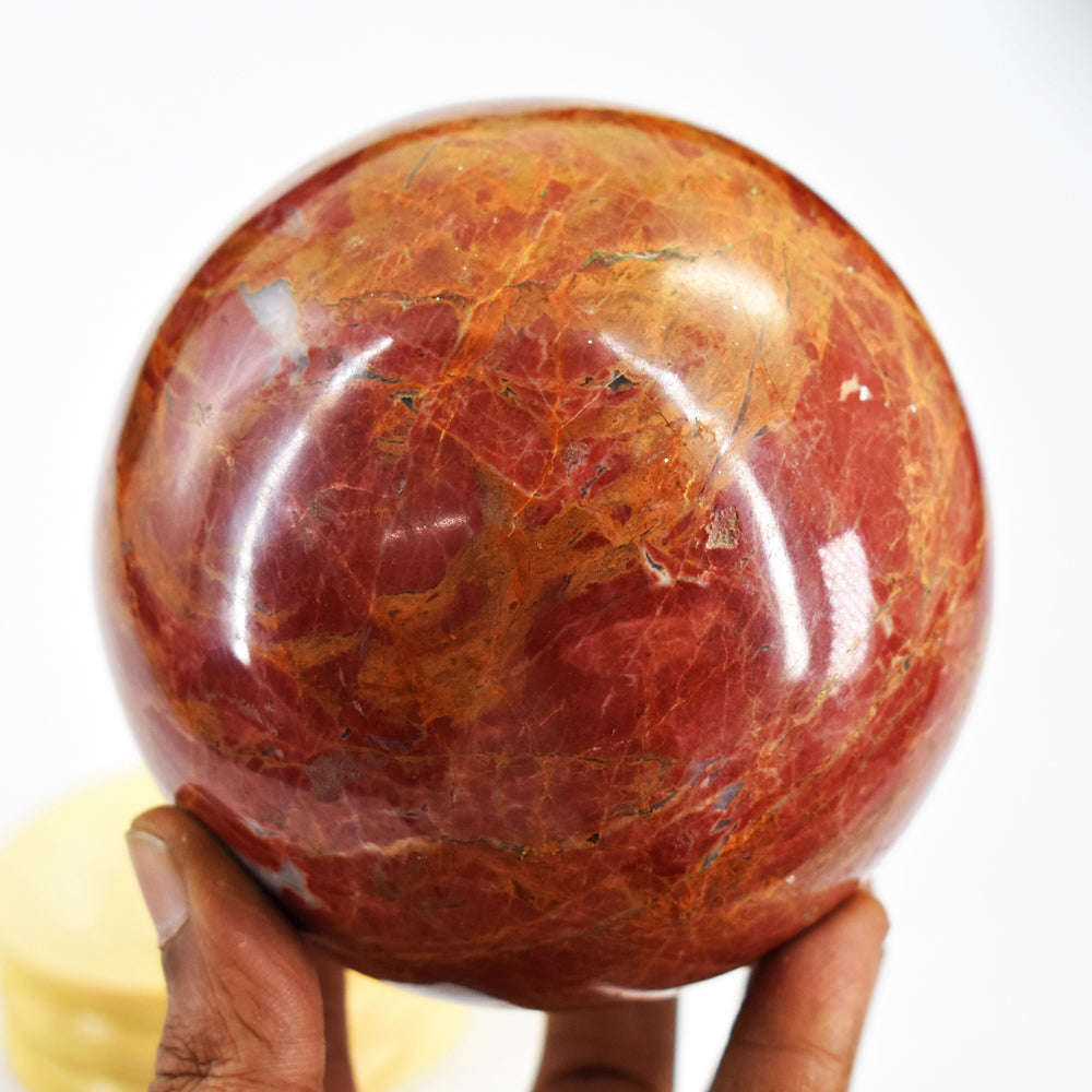 gemsmore:Massive Size -  Red Vein Jasper Hand Carved Crystal Healing Sphere gemsmore:Massive Size -  Red Vein Jasper Hand Carved Crystal Healing Sphere