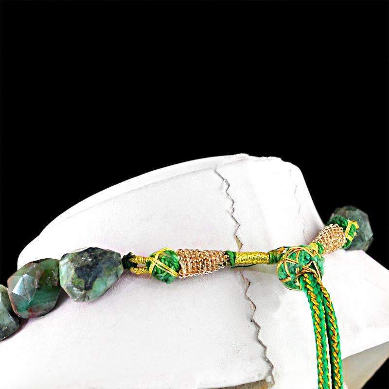 gemsmore:Moss Agate Necklace Natural Faceted Untreated Beads gemsmore:Moss Agate Necklace Natural Faceted Untreated Beads