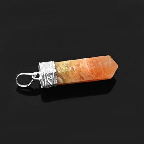 gemsmore:Natural Agate Healing Point Pendant gemsmore:Natural Agate Healing Point Pendant