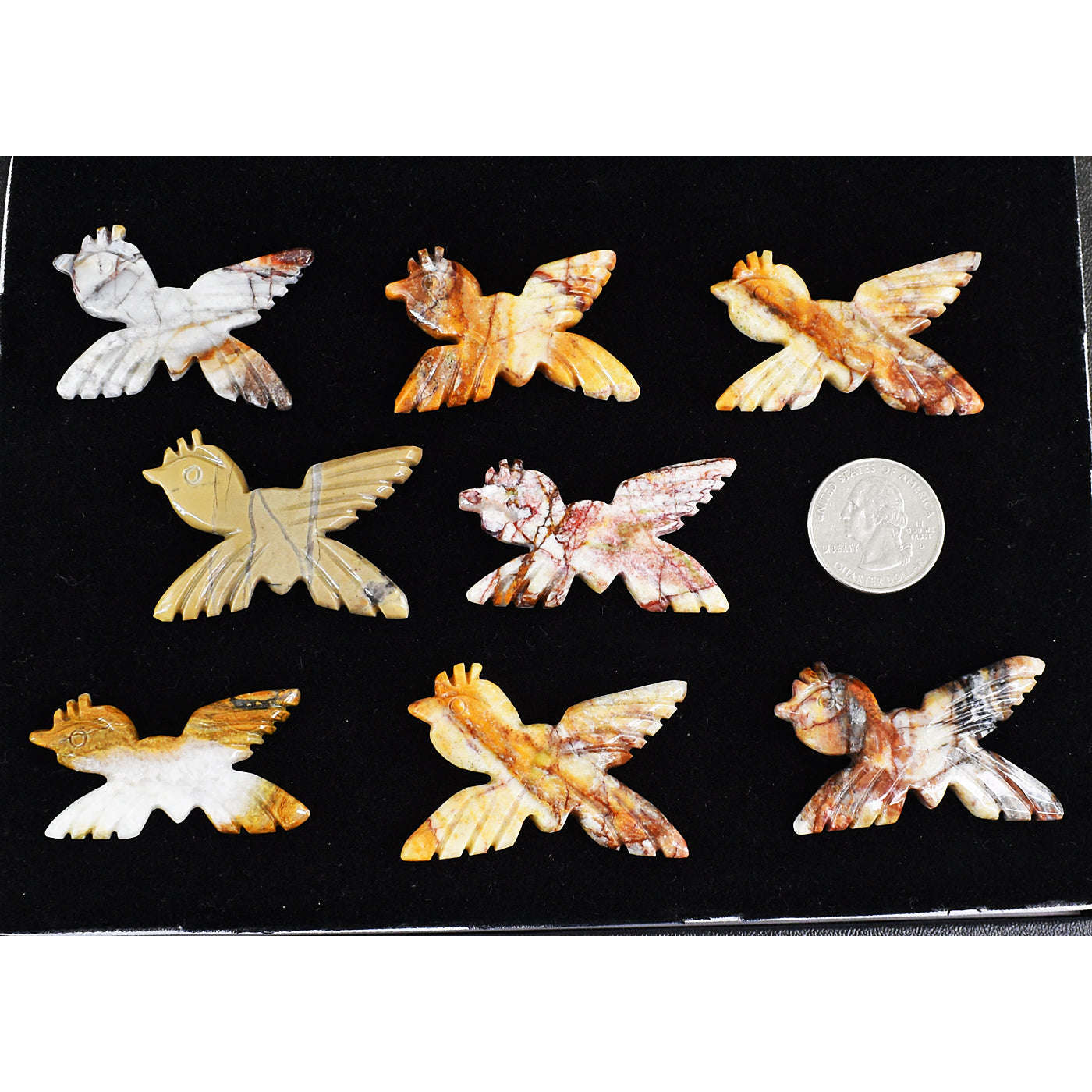 gemsmore:Natural Amazing Indian Opal Untreated Bird Cabochon Lot gemsmore:Natural Amazing Indian Opal Untreated Bird Cabochon Lot