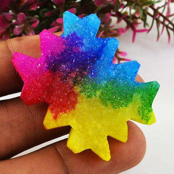 gemsmore:Natural Amazing Multicolor Druzy Untreated Loose Gemstone gemsmore:Natural Amazing Multicolor Druzy Untreated Loose Gemstone