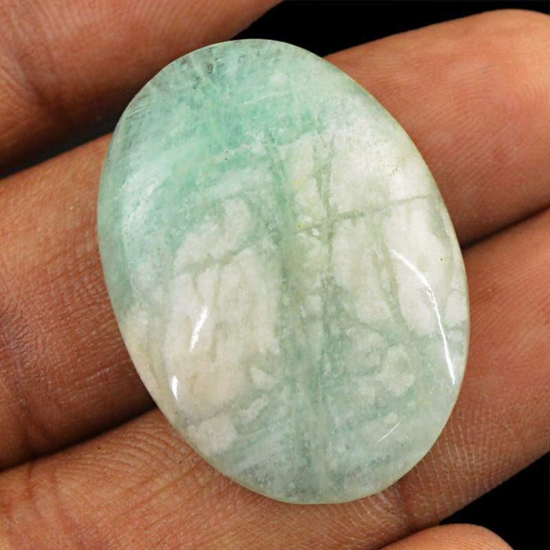 gemsmore:Natural Amazonite Oval Shape Unheated Gemstone gemsmore:Natural Amazonite Oval Shape Unheated Gemstone