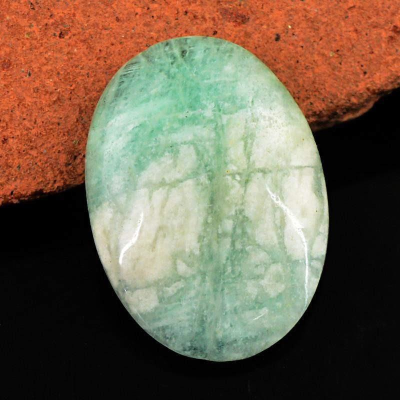 gemsmore:Natural Amazonite Oval Shape Unheated Gemstone gemsmore:Natural Amazonite Oval Shape Unheated Gemstone