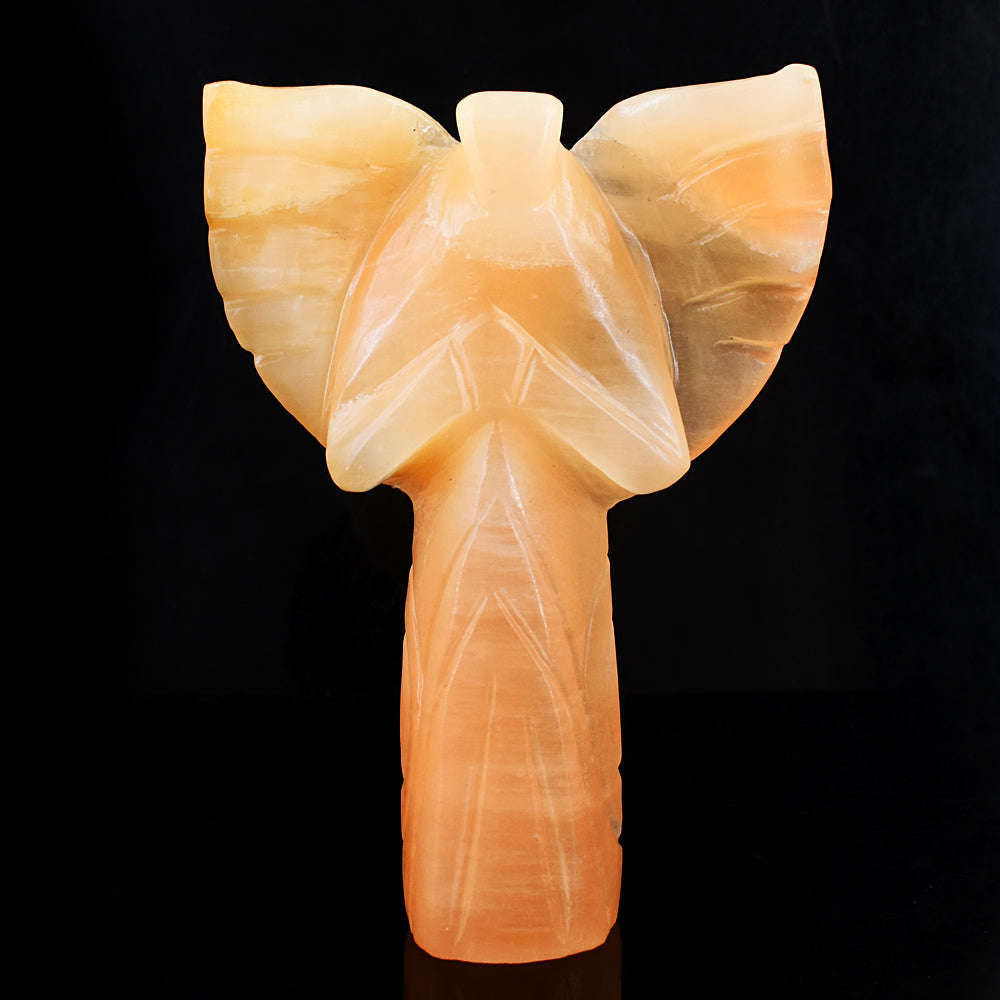 gemsmore:Natural  Aventurine Hand Carved Healing Praying Angel gemsmore:Natural  Aventurine Hand Carved Healing Praying Angel