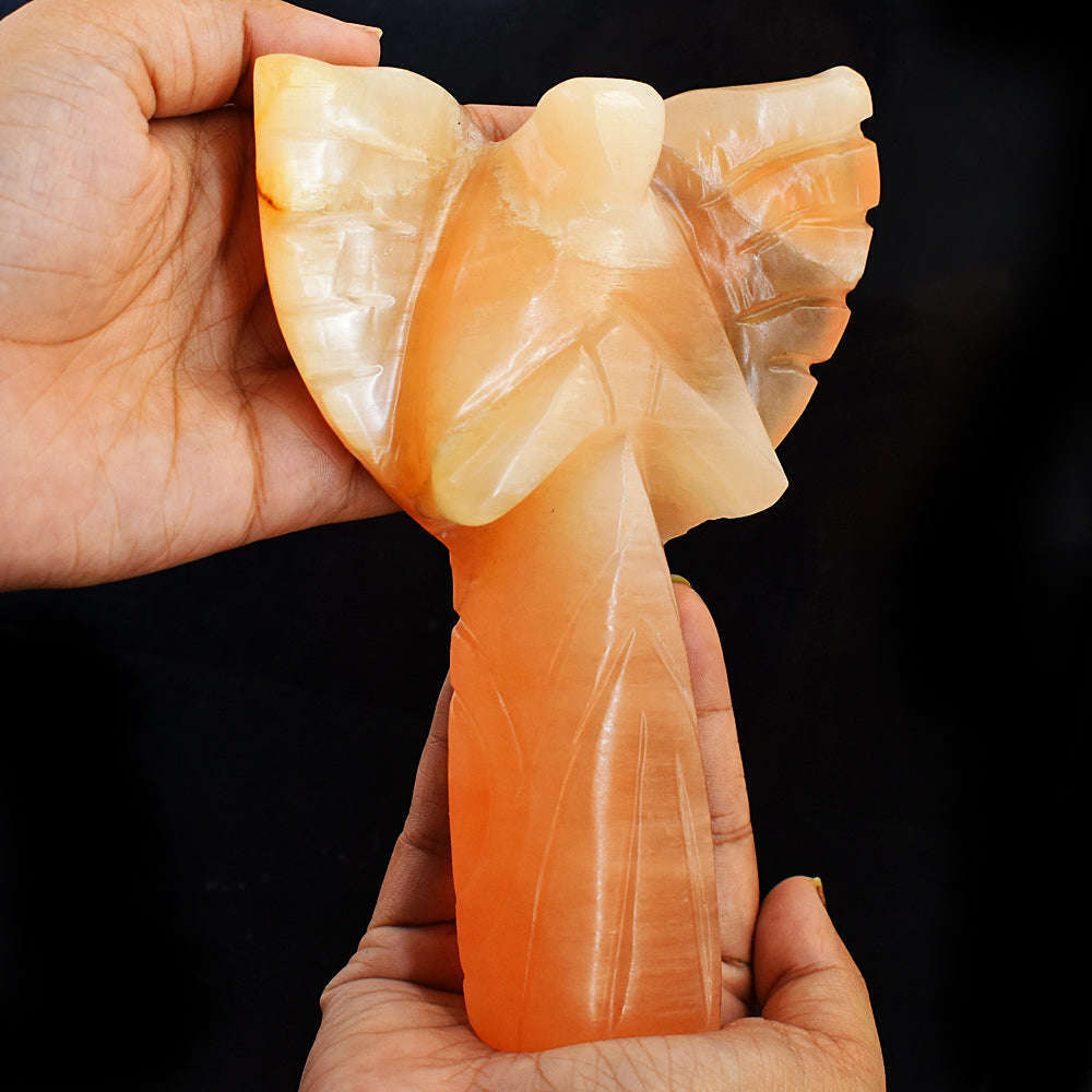 gemsmore:Natural  Aventurine Hand Carved Healing Praying Angel gemsmore:Natural  Aventurine Hand Carved Healing Praying Angel