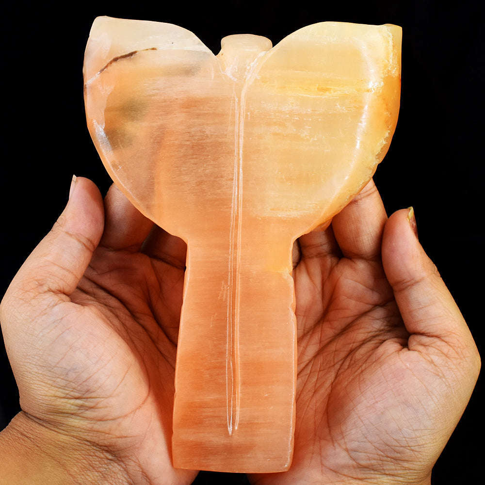 gemsmore:Natural  Aventurine Hand Carved Healing Praying Angel gemsmore:Natural  Aventurine Hand Carved Healing Praying Angel