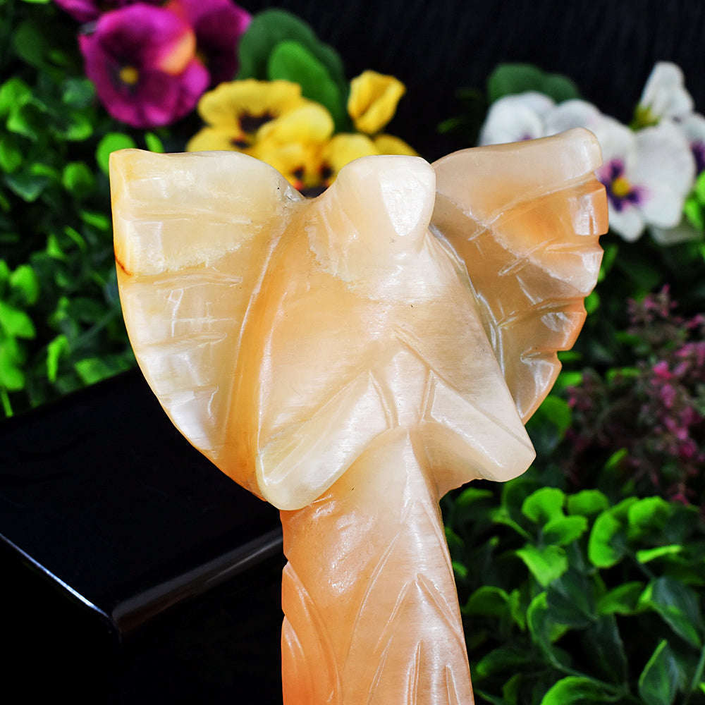 gemsmore:Natural  Aventurine Hand Carved Healing Praying Angel gemsmore:Natural  Aventurine Hand Carved Healing Praying Angel