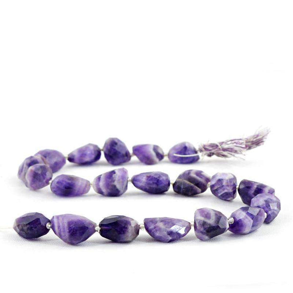 gemsmore:Natural Bi-Color Amethyst Beads Strand - Faceted Drilled