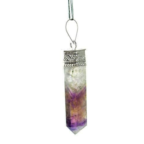 gemsmore:Natural Bi Color Amethyst Healing Point Pendant gemsmore:Natural Bi Color Amethyst Healing Point Pendant