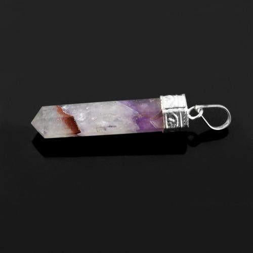 gemsmore:Natural Bi Color Amethyst Healing Point Pendant gemsmore:Natural Bi Color Amethyst Healing Point Pendant