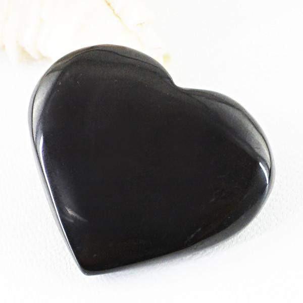 gemsmore:Natural Black Spinel Heart Shape Genuine Gemstone gemsmore:Natural Black Spinel Heart Shape Genuine Gemstone