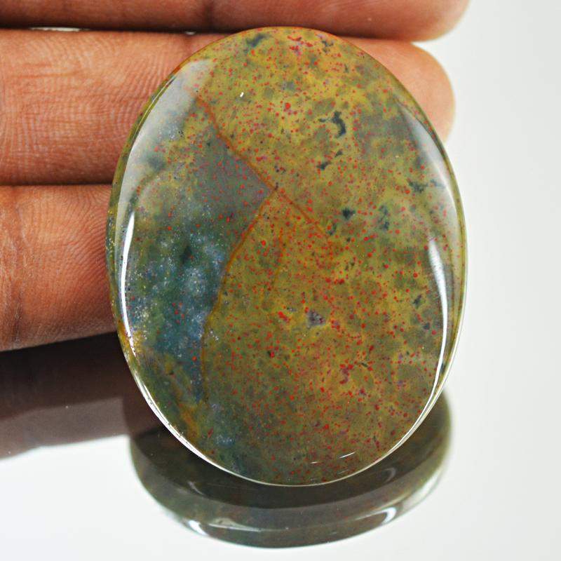 gemsmore:Natural Bloodstone Oval Shape Untreated Loose Gemstone gemsmore:Natural Bloodstone Oval Shape Untreated Loose Gemstone