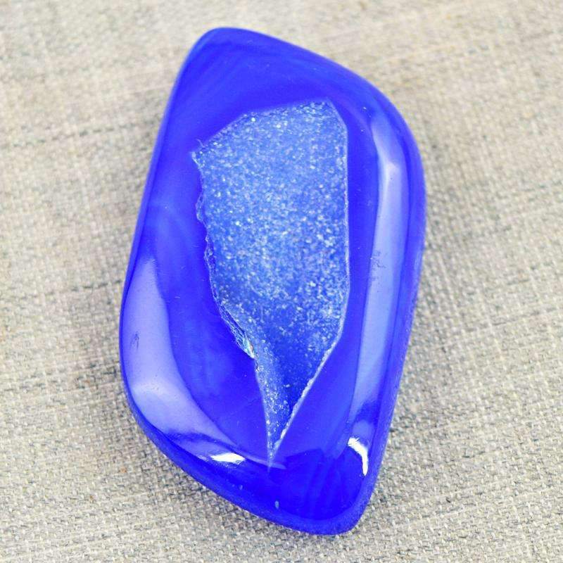 gemsmore:Natural Blue Druzy Onyx Gemstone - Untreated Loose gemsmore:Natural Blue Druzy Onyx Gemstone - Untreated Loose