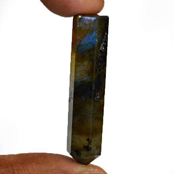 gemsmore:Natural Blue Flash Labradorite Untreated Healing Point gemsmore:Natural Blue Flash Labradorite Untreated Healing Point