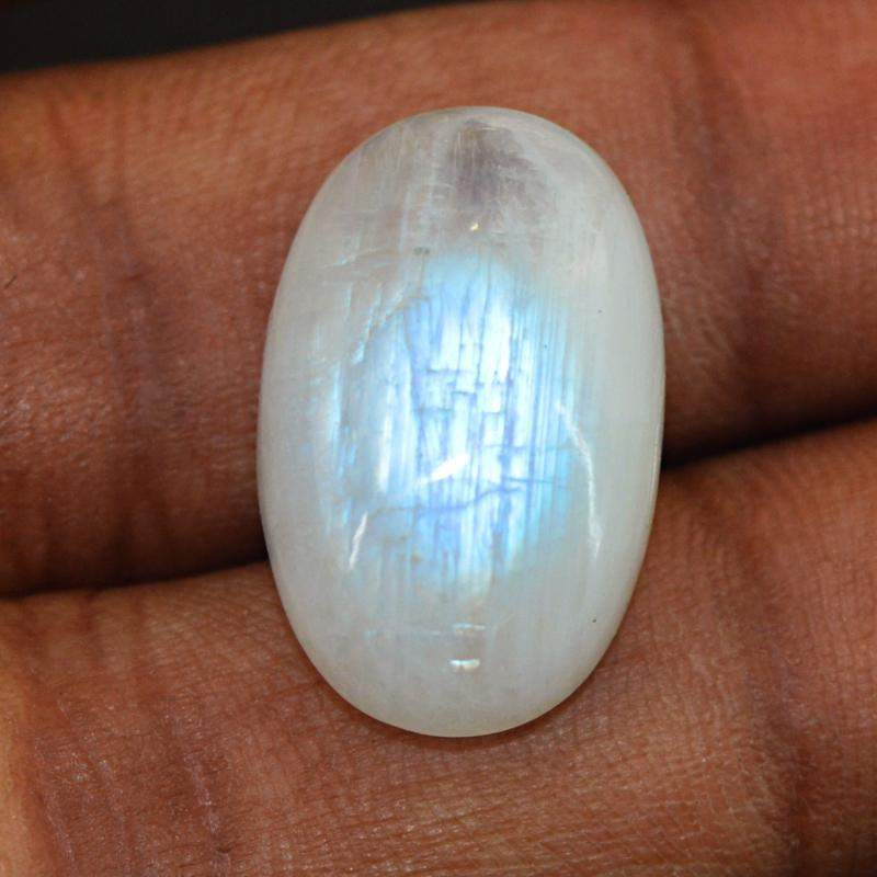 gemsmore:Natural Blue Flash Moonstone Oval Shape Loose Gemstone gemsmore:Natural Blue Flash Moonstone Oval Shape Loose Gemstone