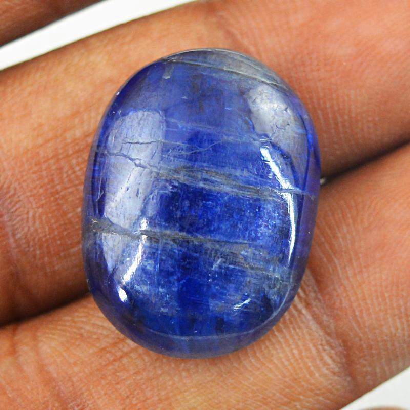 gemsmore:Natural Blue Kynite Oval Shape Loose Gemstone gemsmore:Natural Blue Kynite Oval Shape Loose Gemstone