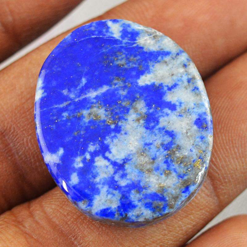 gemsmore:Natural Blue Lapis Lazuli Oval Shape Genuine Gemstone gemsmore:Natural Blue Lapis Lazuli Oval Shape Genuine Gemstone