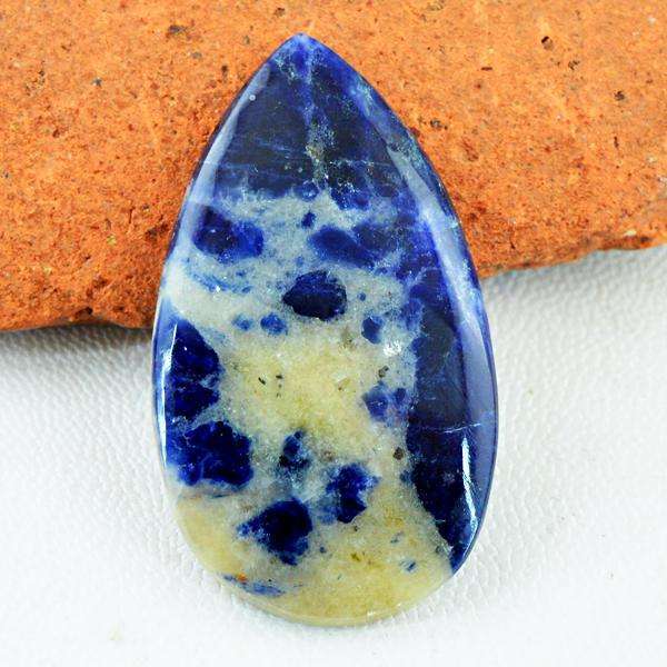 gemsmore:Natural Blue Sodalite Pear Shape Untreated Loose Gemstone