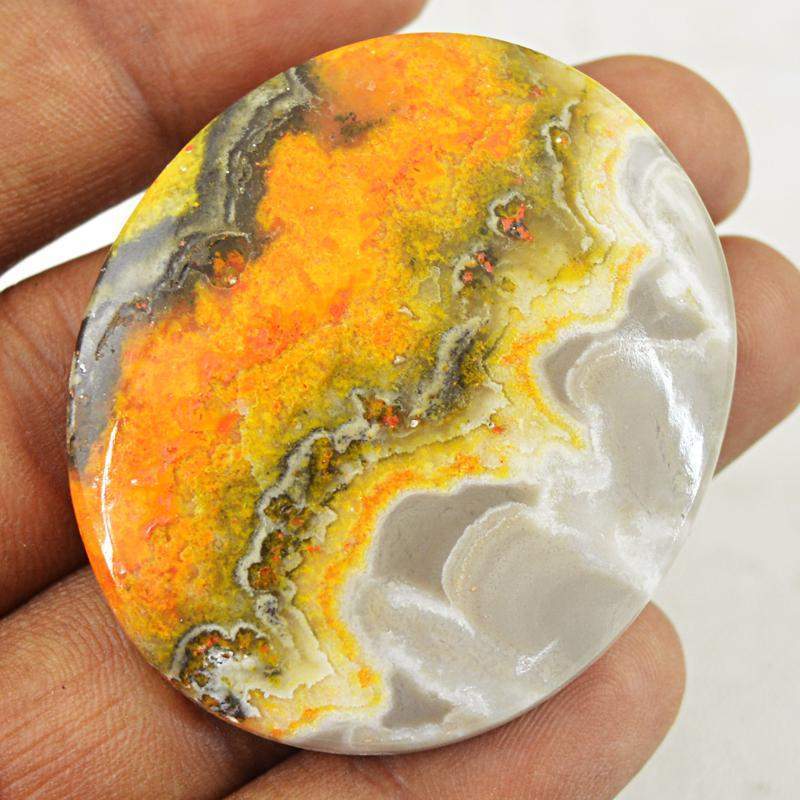 gemsmore:Natural Bumble Bee Jasper Oval Shape Gemstone gemsmore:Natural Bumble Bee Jasper Oval Shape Gemstone