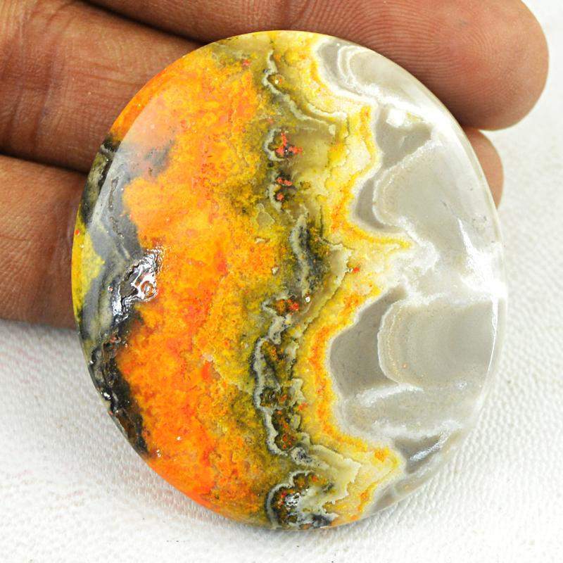 gemsmore:Natural Bumble Bee Jasper Oval Shape Gemstone gemsmore:Natural Bumble Bee Jasper Oval Shape Gemstone