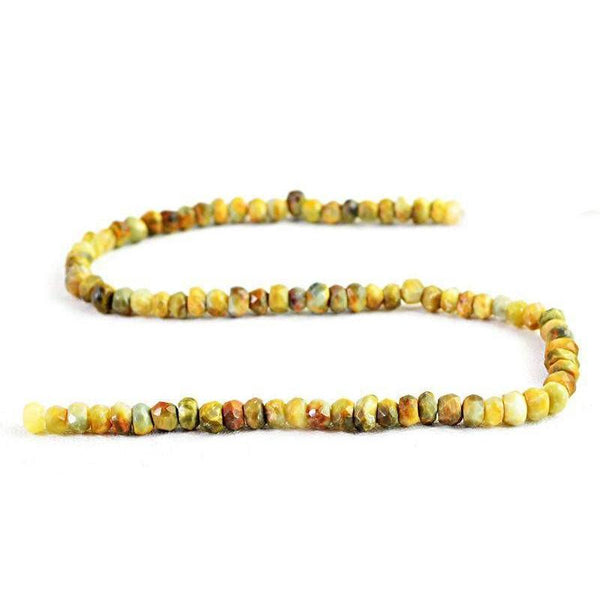 gemsmore:Natural Cat's Eye Round Untreated Beads Strand