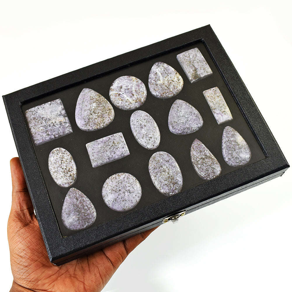 gemsmore:Natural Charoite Untreated Gemstone Cabochon Lot gemsmore:Natural Charoite Untreated Gemstone Cabochon Lot