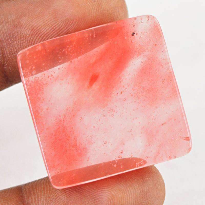 gemsmore:Natural Cherry Quartz Gemstone - Untreated Loose gemsmore:Natural Cherry Quartz Gemstone - Untreated Loose