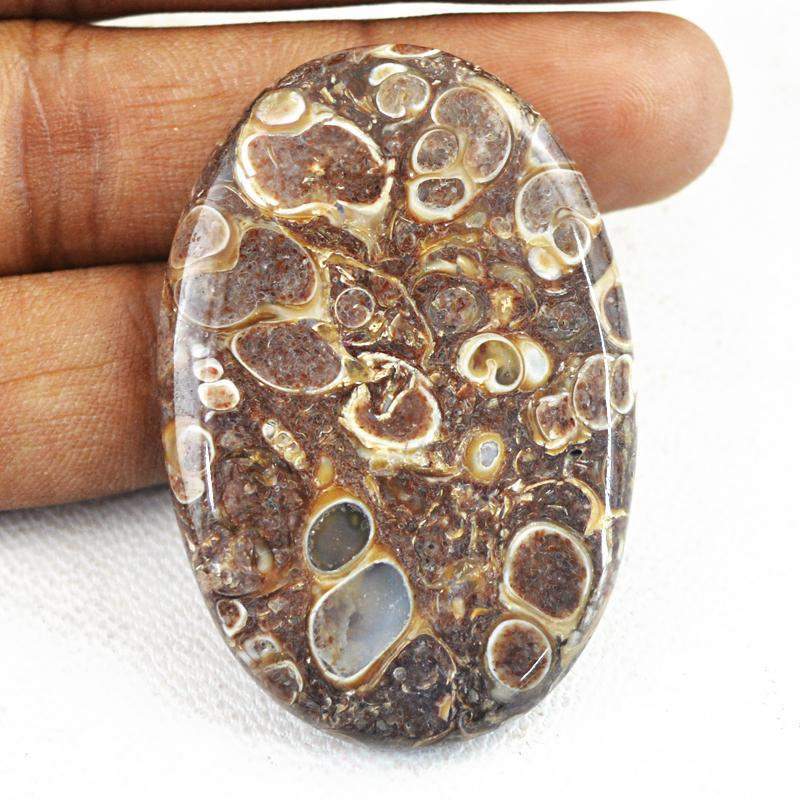 gemsmore:Natural Crinoid Fossil Oval Shape Loose Gemstone gemsmore:Natural Crinoid Fossil Oval Shape Loose Gemstone