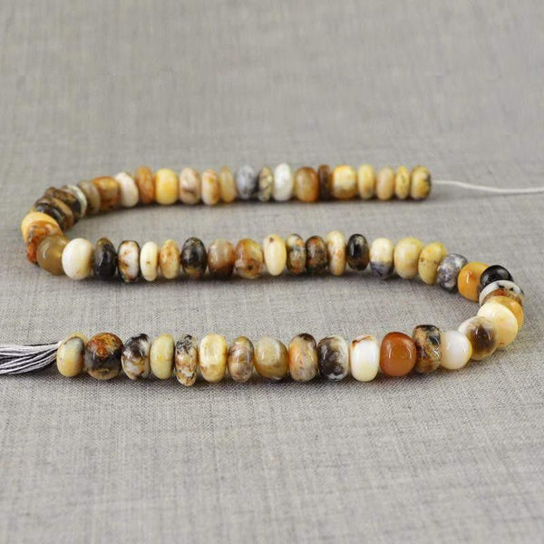 gemsmore:Natural Dendrite Opal Round Shape Beads Strand