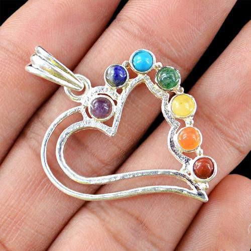 gemsmore:Natural Designer Seven Chakra Healing Pendant gemsmore:Natural Designer Seven Chakra Healing Pendant