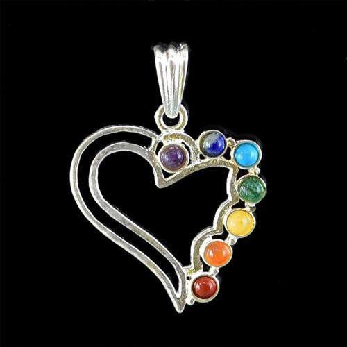 gemsmore:Natural Designer Seven Chakra Healing Pendant gemsmore:Natural Designer Seven Chakra Healing Pendant