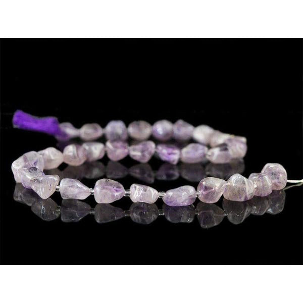 gemsmore:Natural Drilled Bi-Color Amethyst Untreated Beads Strand