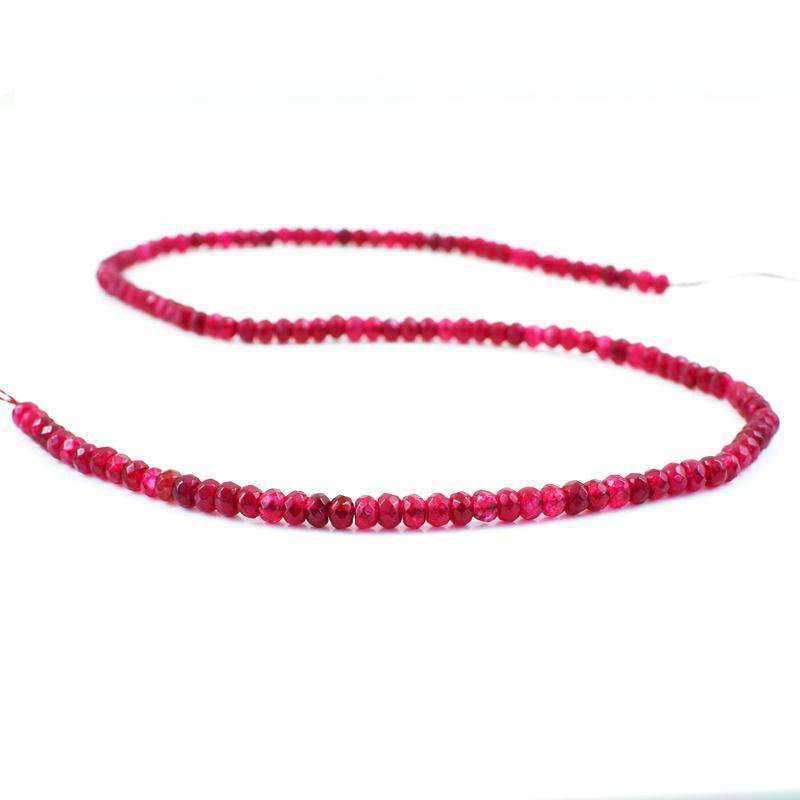 gemsmore:Natural Faceted Red Garnet Round Shape Drilled Beads Strand gemsmore:Natural Faceted Red Garnet Round Shape Drilled Beads Strand