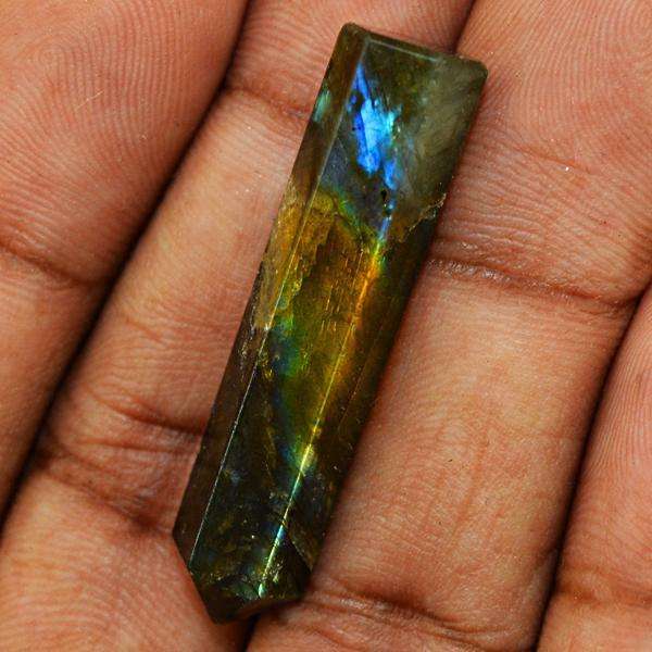 gemsmore:Natural Golden & Blue Flash Labradorite Healing Point gemsmore:Natural Golden & Blue Flash Labradorite Healing Point