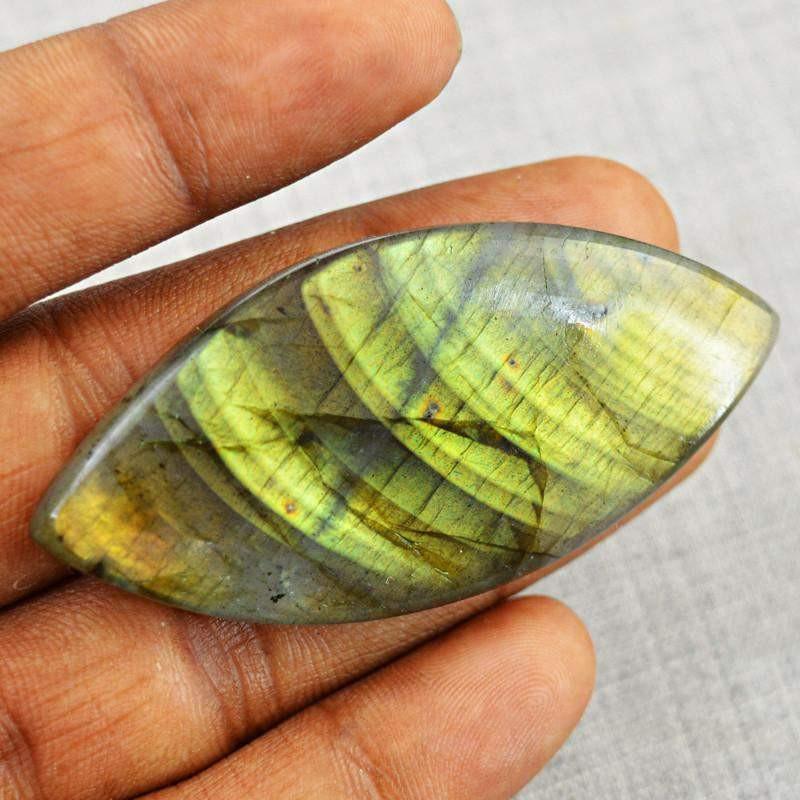 gemsmore:Natural Golden Color Flash Labradorite Gemstone gemsmore:Natural Golden Color Flash Labradorite Gemstone
