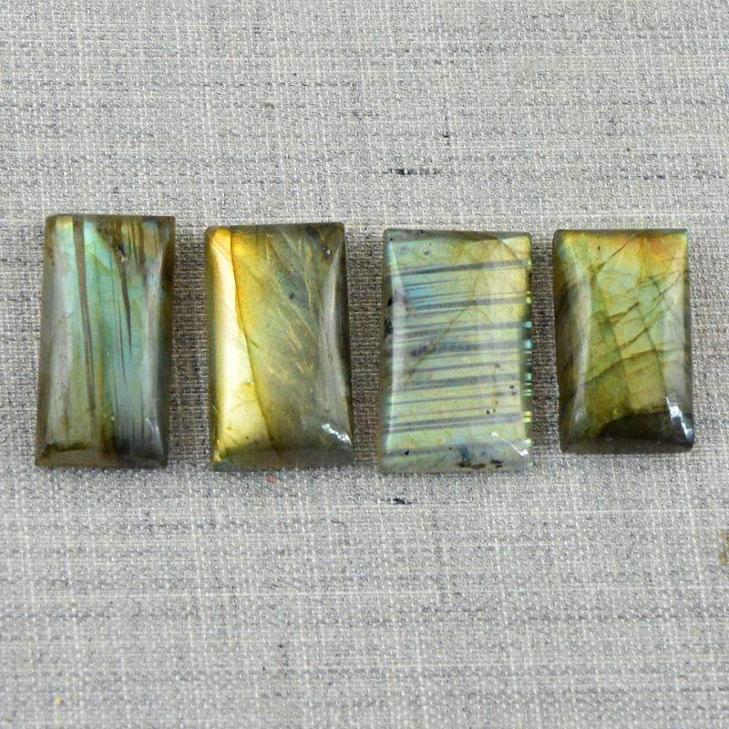 gemsmore:Natural Golden Flash Labradorite Gemstone Lot - Rectangular Shape gemsmore:Natural Golden Flash Labradorite Gemstone Lot - Rectangular Shape