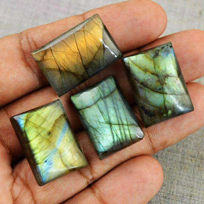 gemsmore:Natural Golden Flash Labradorite Gemstone Lot Rectangular Shape gemsmore:Natural Golden Flash Labradorite Gemstone Lot Rectangular Shape