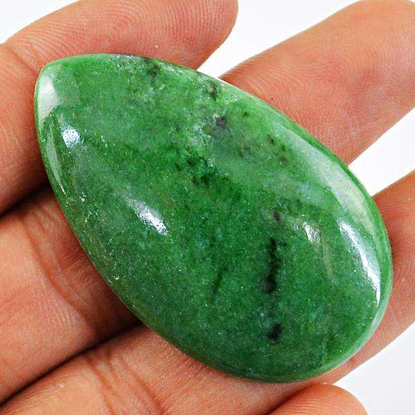 gemsmore:Natural Green Jade Pear Shape Untreated Loose Gemstone gemsmore:Natural Green Jade Pear Shape Untreated Loose Gemstone