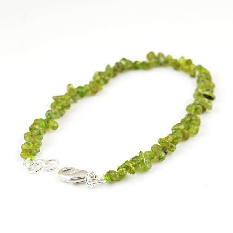 gemsmore:Natural Green Peridot Tear Drop Beads Bracelet gemsmore:Natural Green Peridot Tear Drop Beads Bracelet